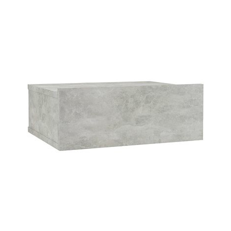 Nástěnný noční stolek betonově šedý 40x30x15 cm dřevotříska SHUMEE
