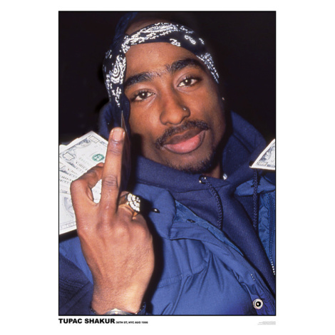 Plakát, Obraz - Tupac - Finger, (59.4 x 84.1 cm)