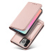 Magnet Card Case elegantní knížkové pouzdro s venkovní kapsou na iPhone 13 Pro 6.1" Pink