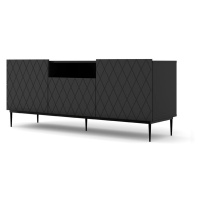 ARTBm TV stolek DIUNA 145 2D1K | černý mat Provedení: Černý mat / černá podnož