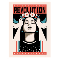 Ilustrace Revolution Activist Peace, Retrodrome, 30 × 40 cm