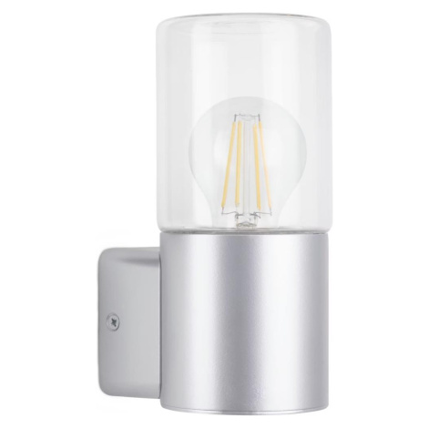 Briloner 320504TF - Venkovní nástěnné svítidlo 1xE27/12W/230V IP44 stříbrná 320504TF