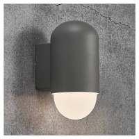 Nordlux Venkovní nástěnná lampa Heka, antracitově šedá, hliník, výška 21,6 cm
