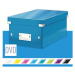 LEITZ WOW Click & Store DVD 20.6 x 14.7 x 35.2 cm, modrá