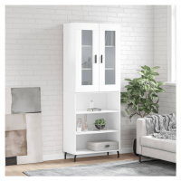 vidaXL Skříň highboard lesklá bílá 69,5 x 34 x 180 cm kompozitní dřevo