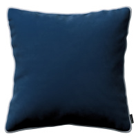 Dekoria Laura - potah na polštář s lemovkou, tmavě modrá, 45 x 45 cm, Velvet, 704-29