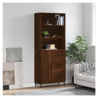 vidaXL Skříň highboard hnědý dub 69,5 x 34 x 180 cm kompozitní dřevo