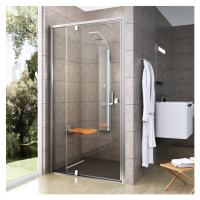Ravak PIVOT PDOP2 - 110 SATIN/TRANSPARENT sprchové otočné dveře 110 cm, matný stříbrný rám, čiré