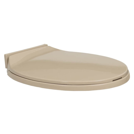 vidaXL WC sedátko s pomalým sklápěním béžové oválné