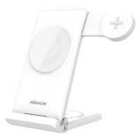 Nillkin PowerTrio 3v1 Bezdrátová Nabíječka MagSafe pro Samsung Watch White