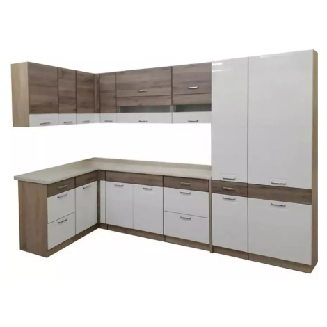 Kuchyňská linka Econo 160x290cm Dub Sonoma/Bílá /San Remo BAUMAX