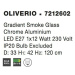 NOVA LUCE závěsné svítidlo OLIVERIO kouřové sklo s přechodem chromovaný hliník E27 1x12W IP20 be