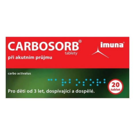 CARBOSORB 320MG neobalené tablety 20