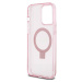 Zadní kryt Guess IML Ring Stand Glitter MagSafe pro Apple iPhone 15 Pro Max, růžová