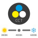 Ecolite SMD kruh přisazený 22,5cm 18W CCT IP44 1550lm LED-CSL-CCT/18W/BI