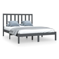 Rám postele šedý masivní borovice 120 × 200 cm, 3105157