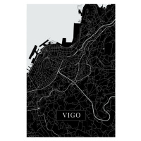 Mapa Vigo black, (26.7 x 40 cm)