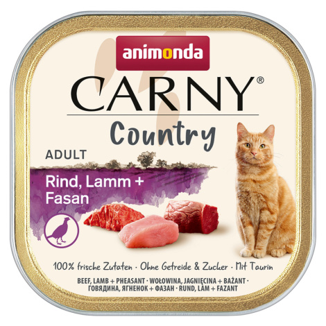 Výhodné balení animonda Carny Country Adult 64 x 100 g - hovězí, jehněčí, bažant