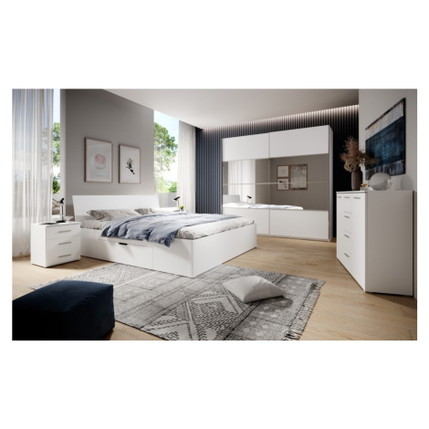 Ložnice MAGGIE s postelí 160x200 cm, bílá Helvetia