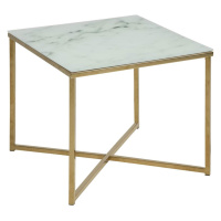 Hranatý konferenční stolek Alisma white / golden