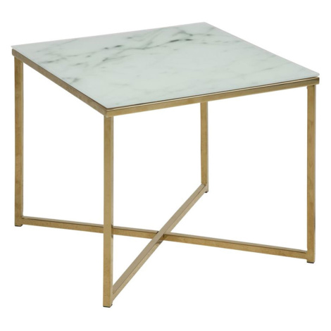 Hranatý konferenční stolek Alisma white / golden Actona