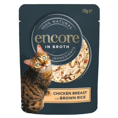 Encore Cat Pouch 16 × 70 g - kuřecí s hnědou rýží