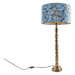 Stolní lampa ve stylu art deco bronzová 35 cm odstín motýl design - Torre