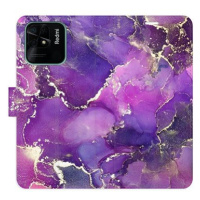 iSaprio flip pouzdro Purple Marble pro Xiaomi Redmi 10C