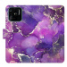 iSaprio flip pouzdro Purple Marble pro Xiaomi Redmi 10C