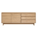 Ethnicraft designové komody Wave Sideboard - 2 doors / 3 drawers