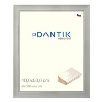 DANTIK rámeček 40 × 50, ANDRÉ velký Bílý sklo čiré