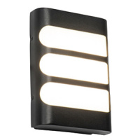 Venkovní nástěnná lampa černá včetně LED se senzorem světla / tmy - Gaev