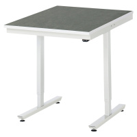 RAU Psací stůl s elektrickým přestavováním výšky, povlak z linolea, nosnost 150 kg, š x h 750 x 