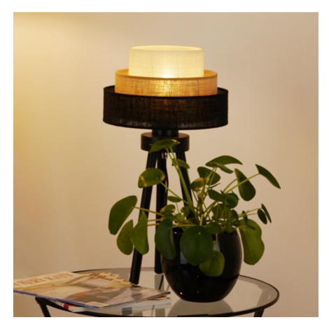 Brilagi - Stolní lampa ASPEN LUNETA 1xE27/15W/230V černá/béžová/krémová 607810