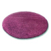 Dywany Lusczow Kulatý koberec SHAGGY Hiza 5cm fialový