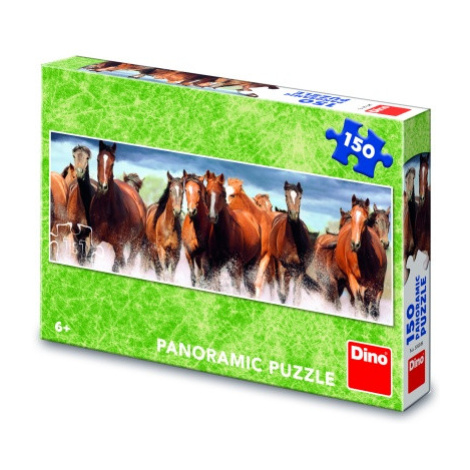 Puzzle Koně ve vodě 150 dílků panoramic DINO