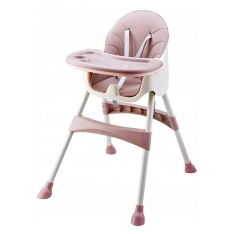 Eco toys Jídelní židlička, stoleček 2v1 - růžová ECOTOYS