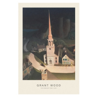 Obrazová reprodukce The Midnight Ride (Vintage Architecture) - Grant Wood, 26.7 × 40 cm