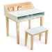 Dřevěný stůl se stoličkou Desk and Chair Tender Leaf Toys s úložným prostorem a 3 odkládací nádo