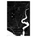 Mapa Southampton black, 26.7 × 40 cm