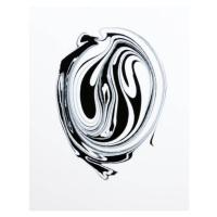 Ilustrace Mix of a white and black paint, closeup., lior2, (30 x 40 cm)