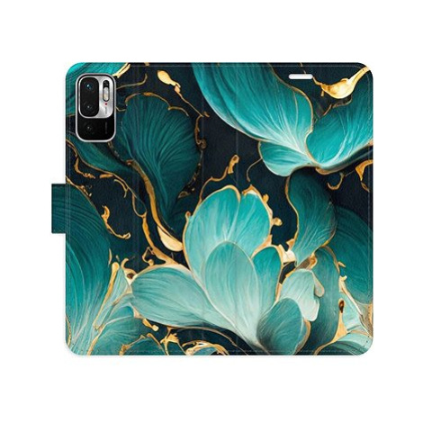 iSaprio flip pouzdro Blue Flowers 02 pro Xiaomi Redmi Note 10 5G