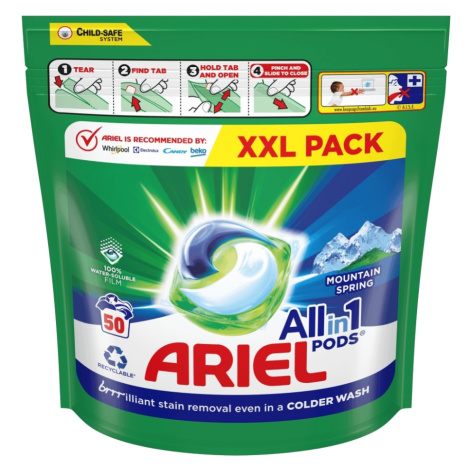 ARIEL Mountain Spring All-in-1 PODS® Kapsle na praní 50 PD