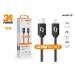 Datový kabel ALIGATOR POWER 3A, USB-C/micro USB, 1m, černá