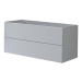 Aira desk, koupelnová skříňka, šedá, 2 zásuvky, 1210x530x460 mm