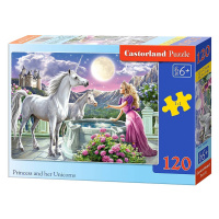 mamido  Puzzle 120 dílků Princezna a její jednorožci