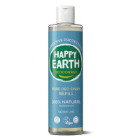 HAPPY EARTH Přírodní Deodorant Refill Cedr & Limetka, 300 ml