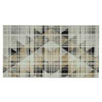 Venkovní vzorovaný koberec TROJKAT krémová 60x100 cm Multidecor