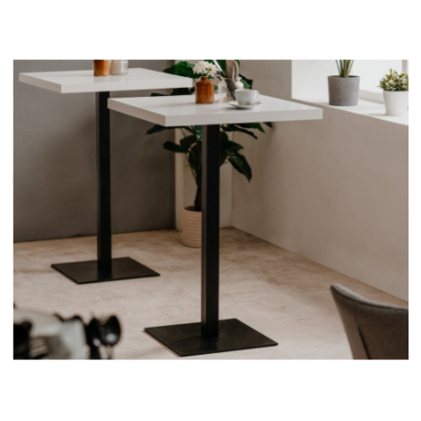 Barový stůl Quadrato 70x70 cm, bílý/černý Asko