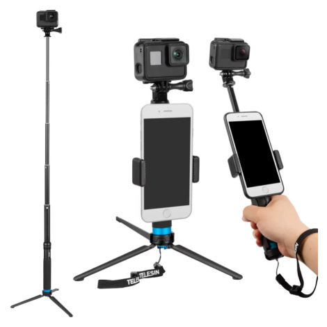 Držák Selfie stick / tripod Telesin for sport cameras (GP-MNP-090-S) (713541250277)